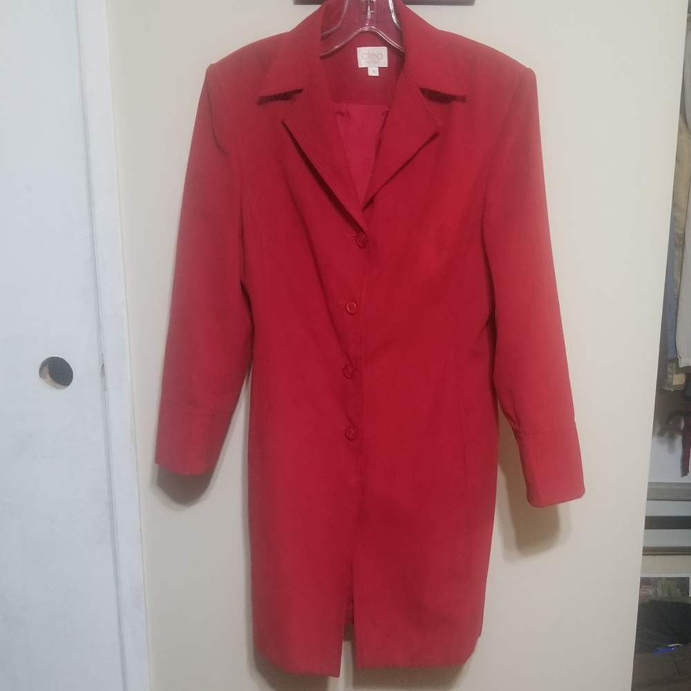 Cleo Blazer Petite 8, Red Long Jacket Business, Formal